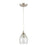 Atlas Lighting Miranda 5''W 1Lt Mini Pendant, Satin Nickel/White
