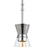 Atlas Lighting Modley 6'' Wide 1Lt Mini Pendant, Chrome/Clear