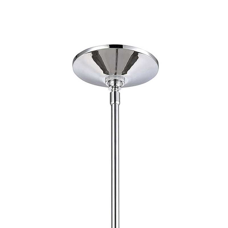 Atlas Lighting Modley 6'' Wide 1Lt Mini Pendant, Chrome/Clear