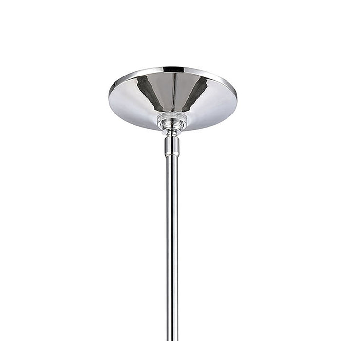 Atlas Lighting Modley 6'' Wide 1Lt Mini Pendant, Chrome/Clear