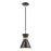 Atlas Lighting Modley 7'' Wide 1Lt Mini Pendant, Matte Black