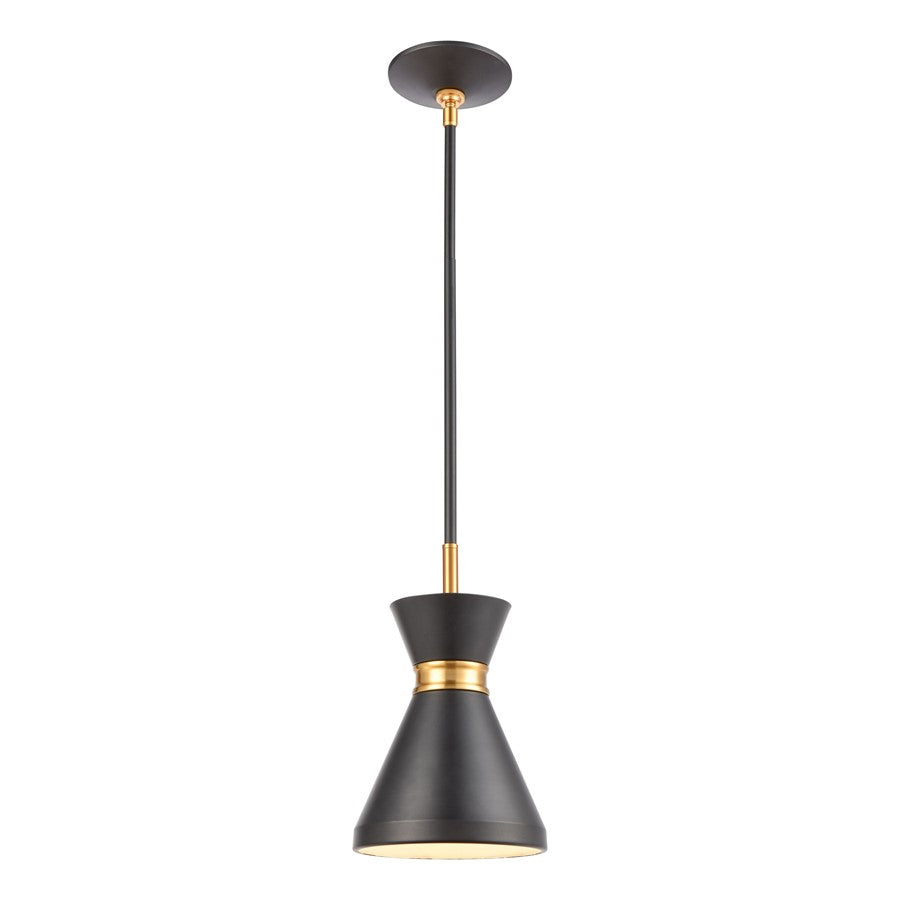 Atlas Lighting Modley 7'' Wide 1Lt Mini Pendant, Matte Black