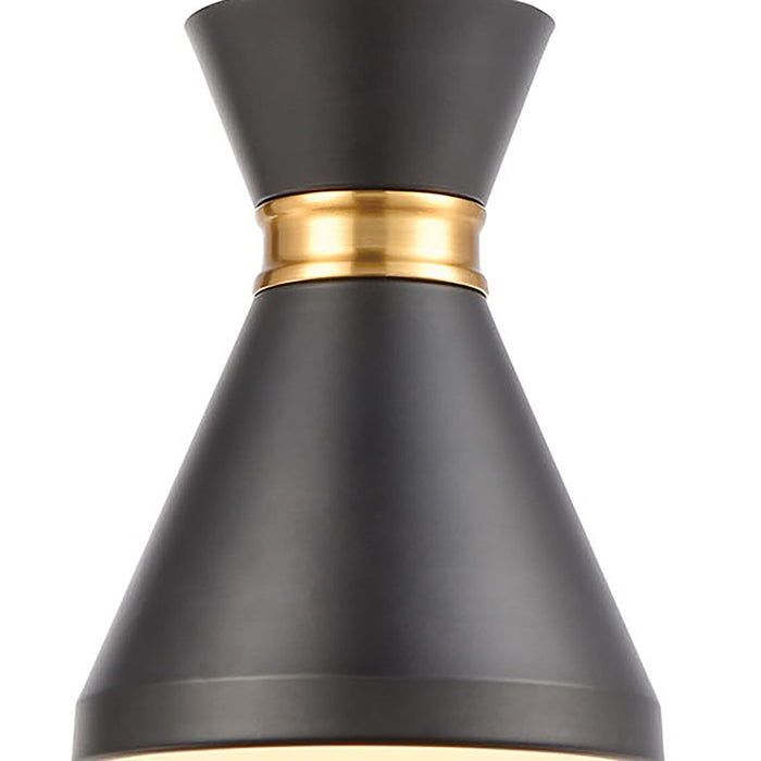 Atlas Lighting Modley 7'' Wide 1Lt Mini Pendant, Matte Black