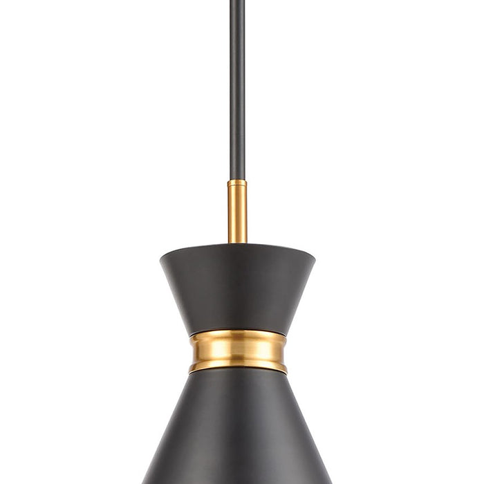 Atlas Lighting Modley 7'' Wide 1Lt Mini Pendant, Matte Black