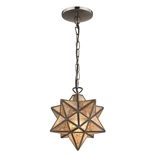 Atlas Lighting Moravian Star 9" 1Lt Mini Pendant, Bronze/Mercury - CL11644-BZ2