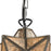 Atlas Lighting Moravian Star 9''W 1Lt Mini Pendant, Bronze/Mercury