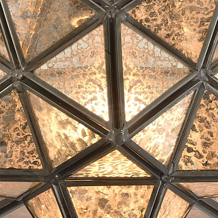 Atlas Lighting Moravian Star 9''W 1Lt Mini Pendant, Bronze/Mercury