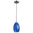 Atlas Lighting Mulinello 6'' Wide 1Lt Pendant, Satin Nickel/Blue