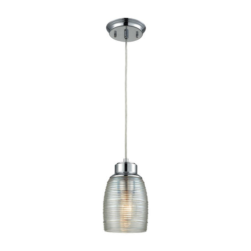 Atlas Lighting Muncie 5'' Wide 1Lt Pendant, Polished Chrome