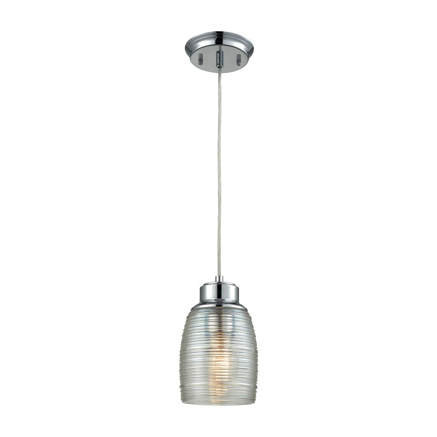 Atlas Lighting Muncie 5'' Wide 1Lt Pendant, Polished Chrome