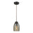 Atlas Lighting Muncie 5''W 1Lt Pendant, Bronze/Beige / Off White
