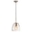 Atlas Lighting Netta 10'' Wide 1Lt Mini Pendant, Satin Nickel/Clear