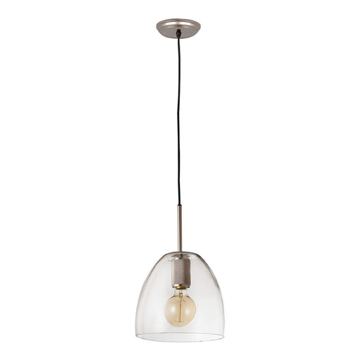 Atlas Lighting Netta 10'' Wide 1Lt Mini Pendant, Satin Nickel/Clear