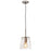 Atlas Lighting Netta 8'' Wide 1Lt Mini Pendant, Satin Nickel/Clear