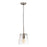 Atlas Lighting Netta 8'' Wide 1Lt Mini Pendant, Satin Nickel/Clear