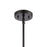 Atlas Lighting Oakland 4'' Wide 1Lt Mini Pendant, Black/Clear