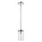 Atlas Lighting Oakland 4'' Wide 1Lt Mini Pendant, Chrome/Clear