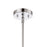 Atlas Lighting Oakland 4'' Wide 1Lt Mini Pendant, Chrome/Clear