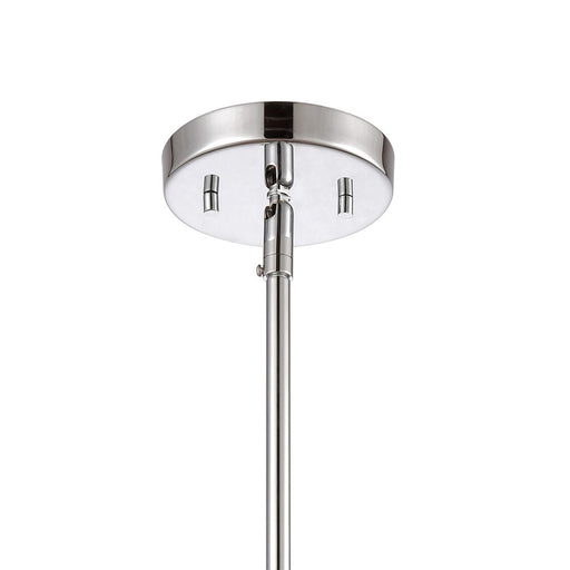 Atlas Lighting Oakland 4'' Wide 1Lt Mini Pendant, Chrome/Clear