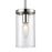 Atlas Lighting Oakland 4'' Wide 1Lt Mini Pendant, Chrome/Clear