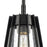 Atlas Lighting Open Louvers 6.75''W 1Lt Mini Pendant, Black/Clear