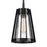 Atlas Lighting Open Louvers 6.75''W 1Lt Mini Pendant, Black/Clear