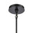 Atlas Lighting Open Louvers 6.75''W 1Lt Mini Pendant, Black/Clear