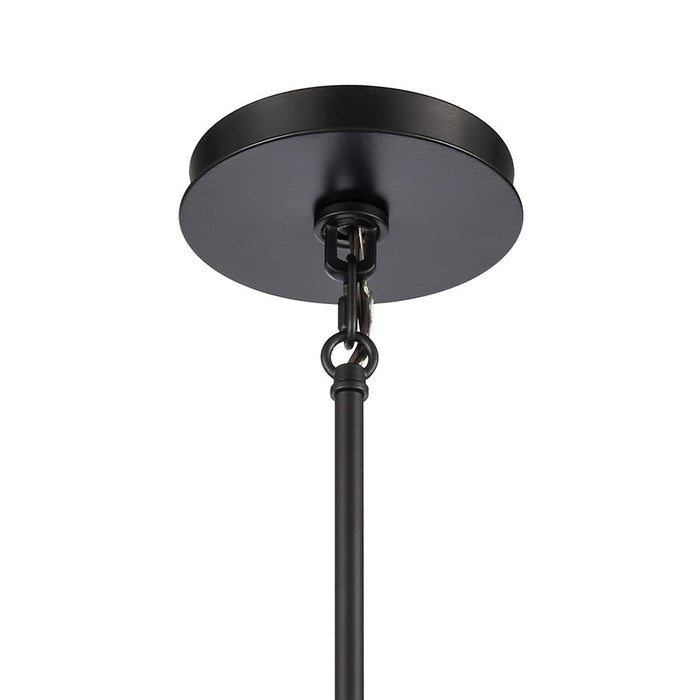 Atlas Lighting Open Louvers 6.75''W 1Lt Mini Pendant, Black/Clear