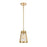Atlas Lighting Open Louvers 6.75''W 1Lt Mini Pendant, Gold/Clear