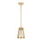 Atlas Lighting Open Louvers 6.75''W 1Lt Mini Pendant, Gold/Clear