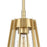 Atlas Lighting Open Louvers 6.75''W 1Lt Mini Pendant, Gold/Clear