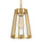 Atlas Lighting Open Louvers 6.75''W 1Lt Mini Pendant, Gold/Clear