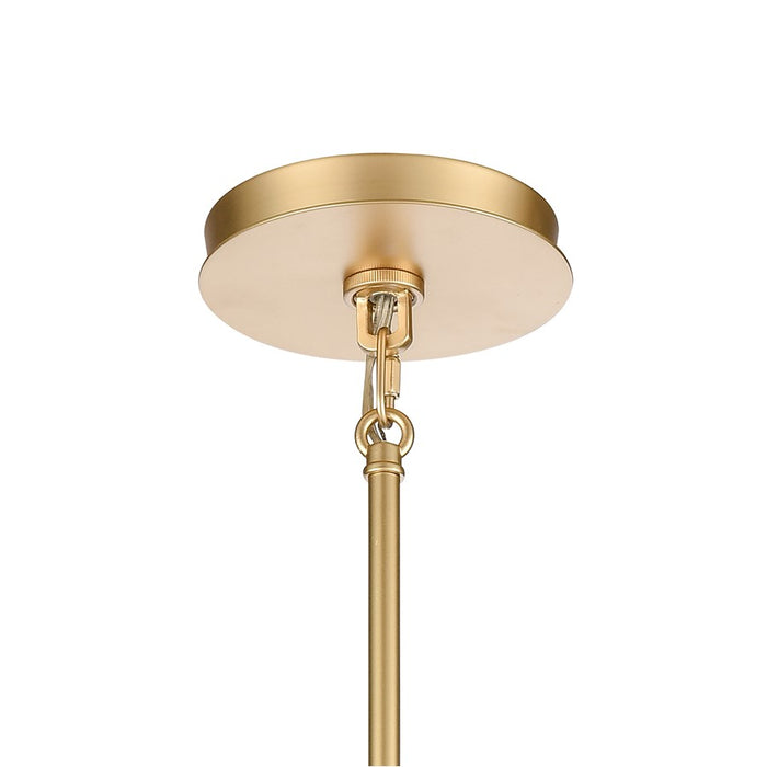 Atlas Lighting Open Louvers 6.75''W 1Lt Mini Pendant, Gold/Clear