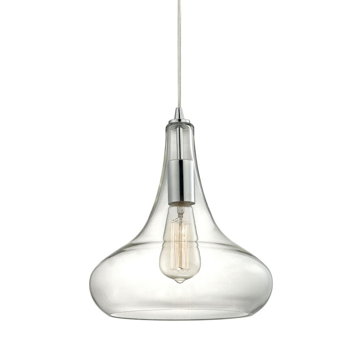 Atlas Lighting Orbital 10'' Wide 1Lt Pendant, Polished Chrome/Clear