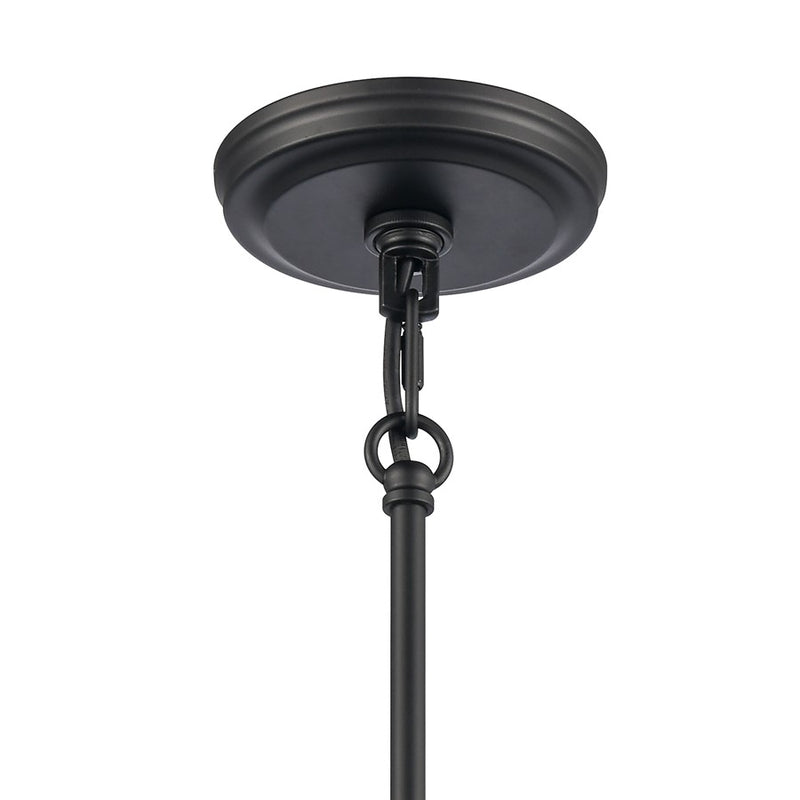 Atlas Lighting Orinoco 8'' Wide 1Lt Mini Pendant, Matte Black/Clear