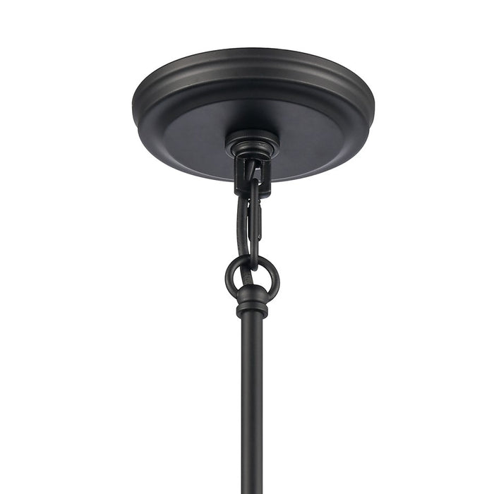 Atlas Lighting Orinoco 8'' Wide 1Lt Mini Pendant, Matte Black/Clear