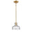 Atlas Lighting Orinoco 8'' Wide 1Lt Mini Pendant, Satin Brass/Clear