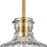 Atlas Lighting Orinoco 8'' Wide 1Lt Mini Pendant, Satin Brass/Clear