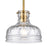 Atlas Lighting Orinoco 8'' Wide 1Lt Mini Pendant, Satin Brass/Clear