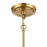 Atlas Lighting Orinoco 8'' Wide 1Lt Mini Pendant, Satin Brass/Clear