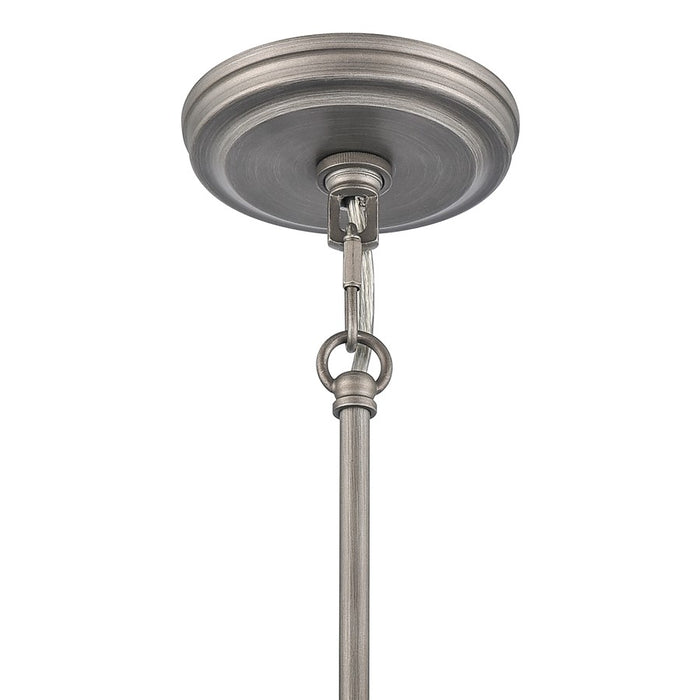 Atlas Lighting Orinoco 8'' Wide 1Lt Mini Pendant, Zinc/Clear