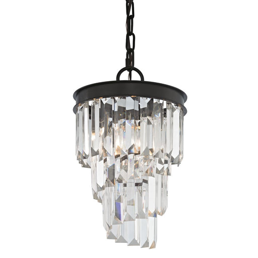 Atlas Lighting Palacial 12'' Wide 1Lt Mini Pendant, Bronze/Clear