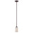 Atlas Lighting Pittman 5''W 1Lt Mini Pendant, Sienna Bronze/White