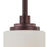 Atlas Lighting Pittman 5''W 1Lt Mini Pendant, Sienna Bronze/White