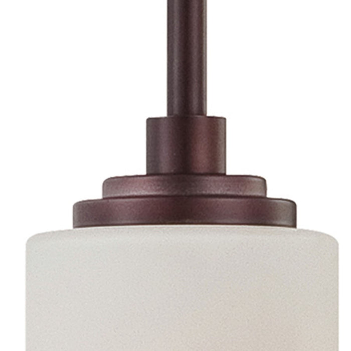 Atlas Lighting Pittman 5''W 1Lt Mini Pendant, Sienna Bronze/White