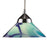Atlas Lighting Refraction 7'' Wide 1Lt Pendant, Chrome/Caribbean