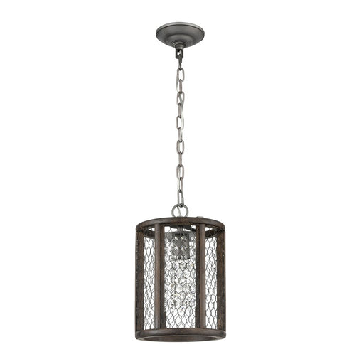 Atlas Renaissance Invention 8''W 1Lt Mini Pendant, Zinc/Brown
