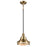 Atlas Lighting Riley 10'' Wide 1Lt Mini Pendant, Satin Brass/White