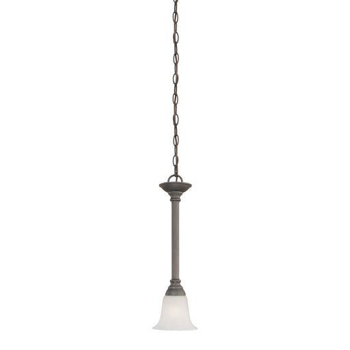 Atlas Lighting Riva 6'' Wide 1Lt Mini Pendant, Painted Bronze/White