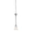 Atlas Lighting Riva 6'' Wide 1Lt Mini Pendant, Brushed Nickel/White